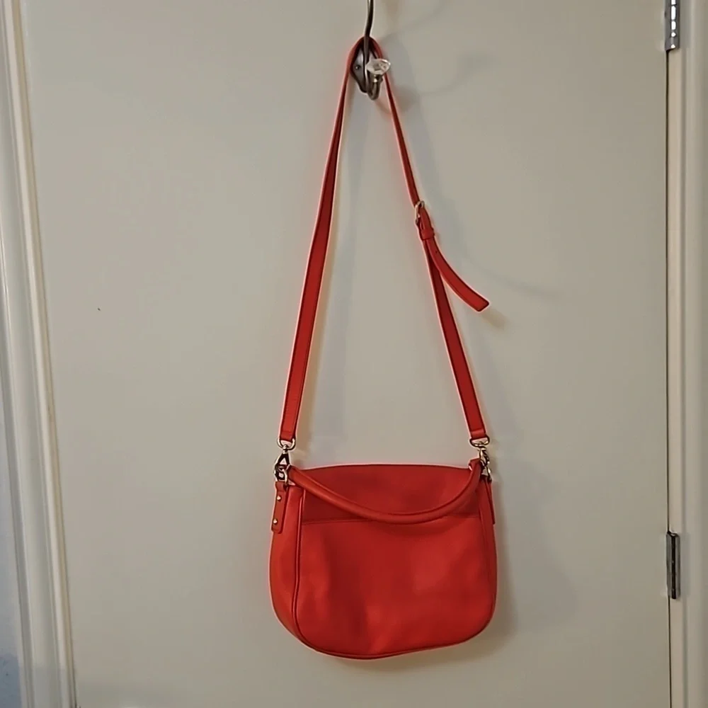 KATE SPADE Jackson Coral Pebble Leather Flap Shoulder Bag